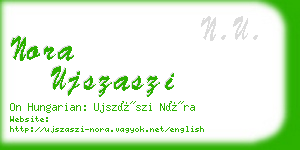 nora ujszaszi business card